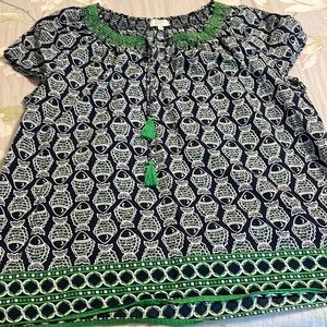 Summer fish crown and Ivy blouse